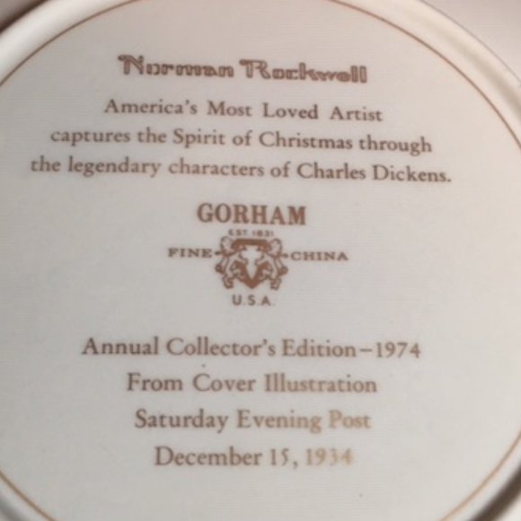 Vintage Norman Rockwell 1974 Collectable Plate “ God Bless Us Every One” - Picture 6 of 9